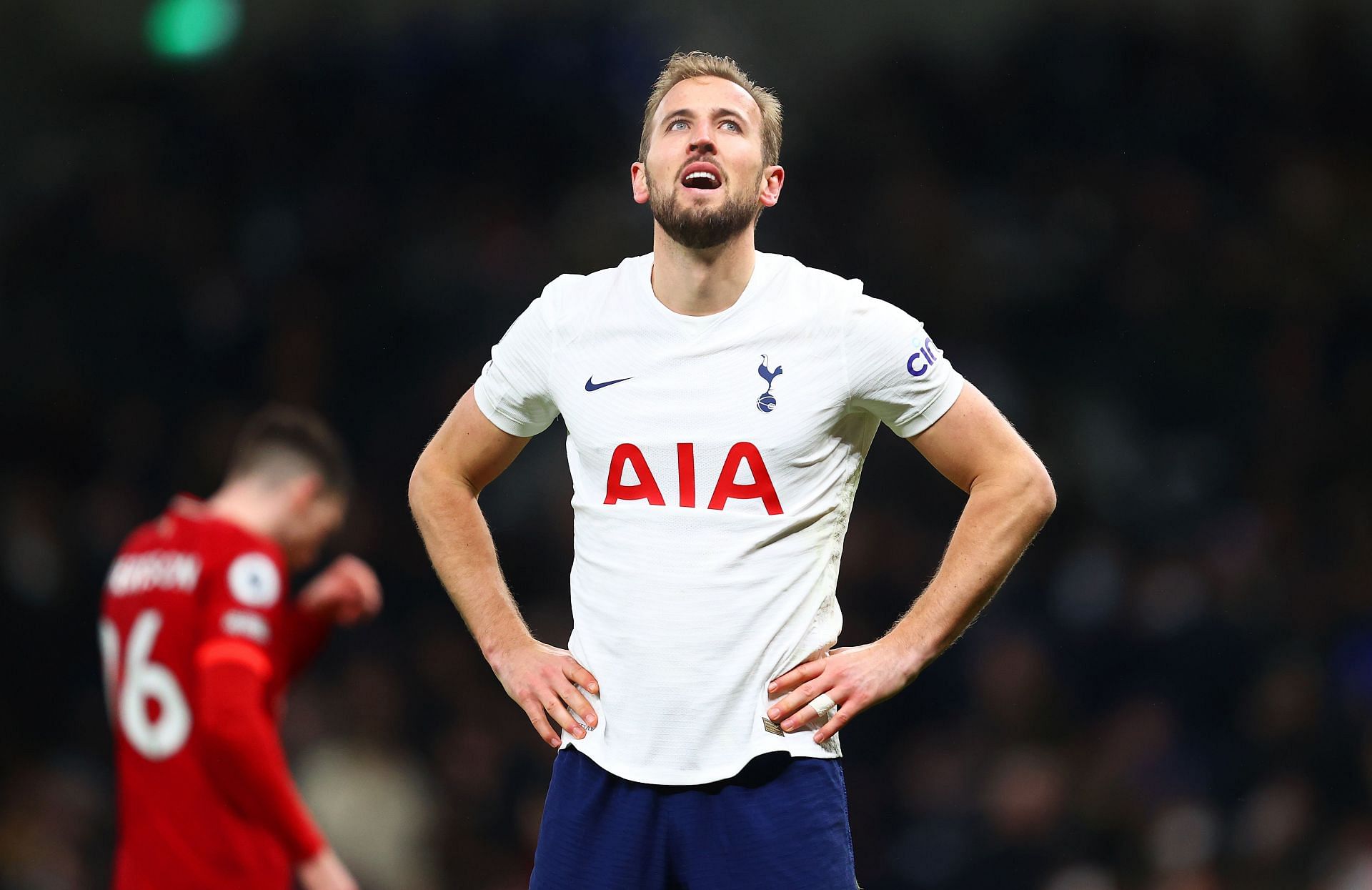 Harry Kane in action against Liverpool