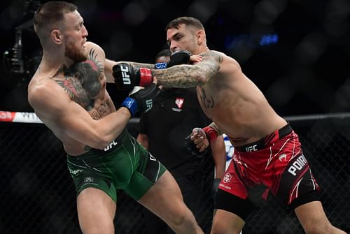 Dustin Poirier faced Conor McGregor twice in 2021