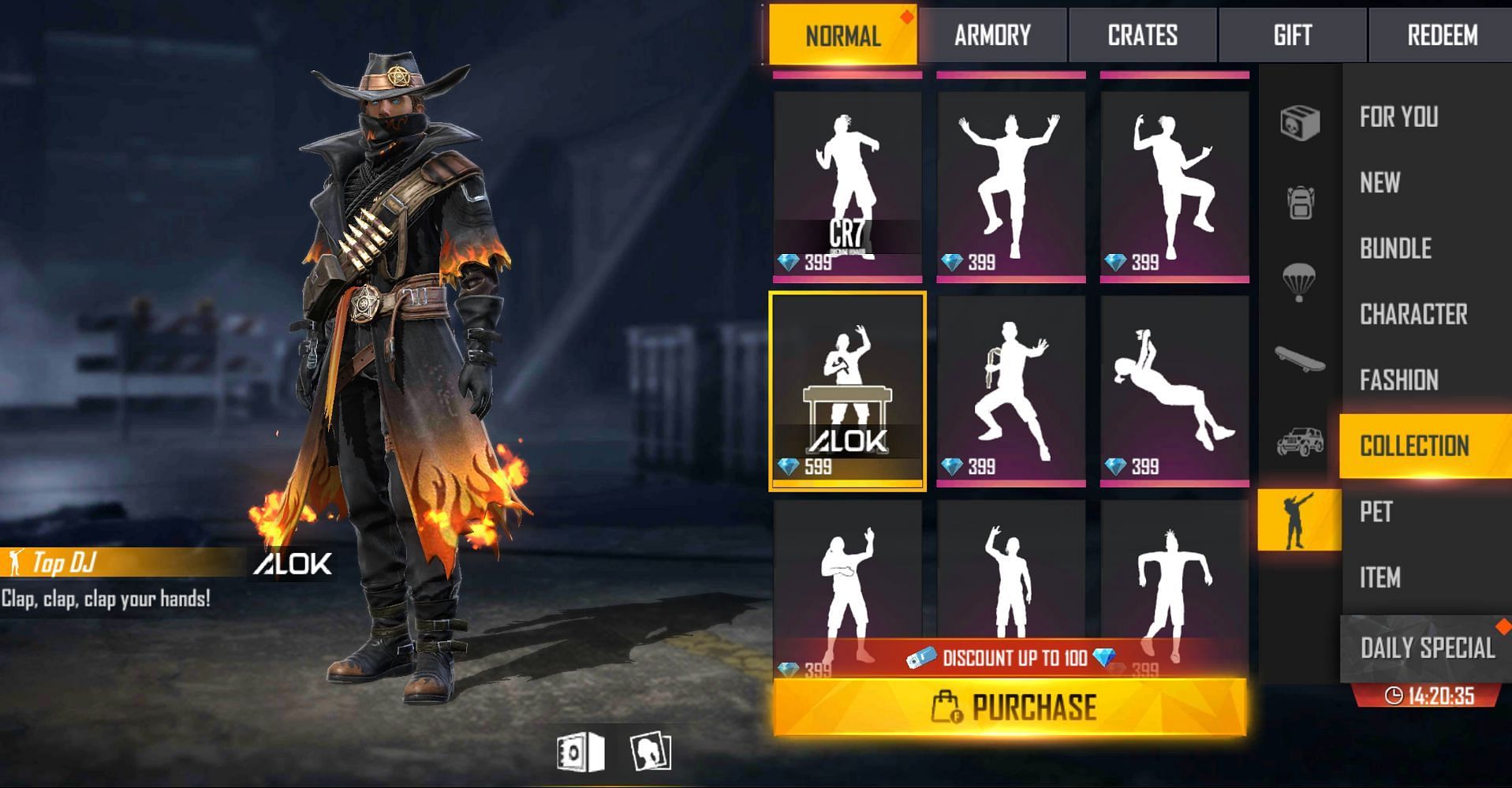 Users can purchase diamonds through store (Image via Free Fire)
