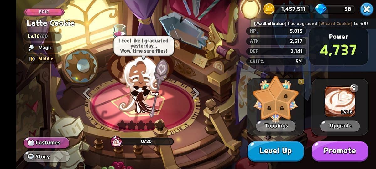 Cookie Run: Kingdom Latte Cookie skill (Image via Cookie Run: Kingdom)