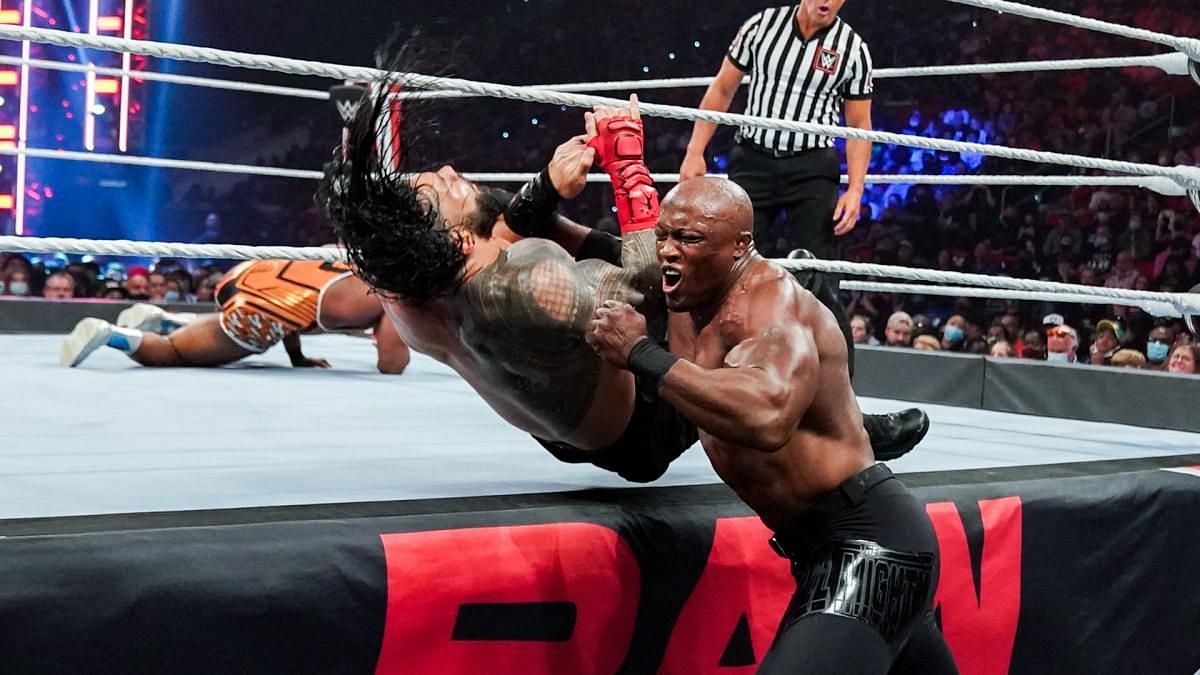 The triple threat match between Roman Reigns, Bobby Lashley, and Big E features in WWE&#039;s top 10