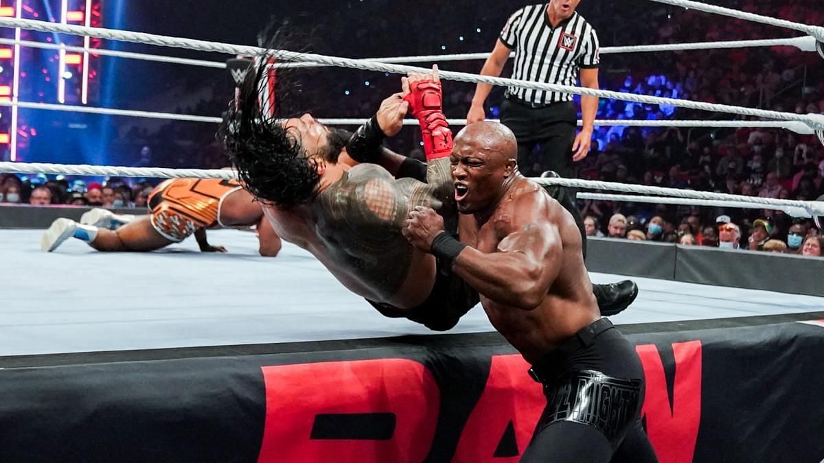 The triple threat match between Roman Reigns, Bobby Lashley, and Big E features in WWE&#039;s top 10