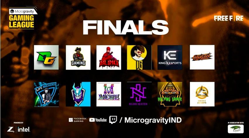 Finalists of the Microgravity Gaming League &ndash; Free Fire Battle Royale (Image via Microgravity)