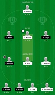 Dream11 Team for Msida Warriors vs Marsa - ECS T10 Malta Encore 2021 Quarter-final 1.