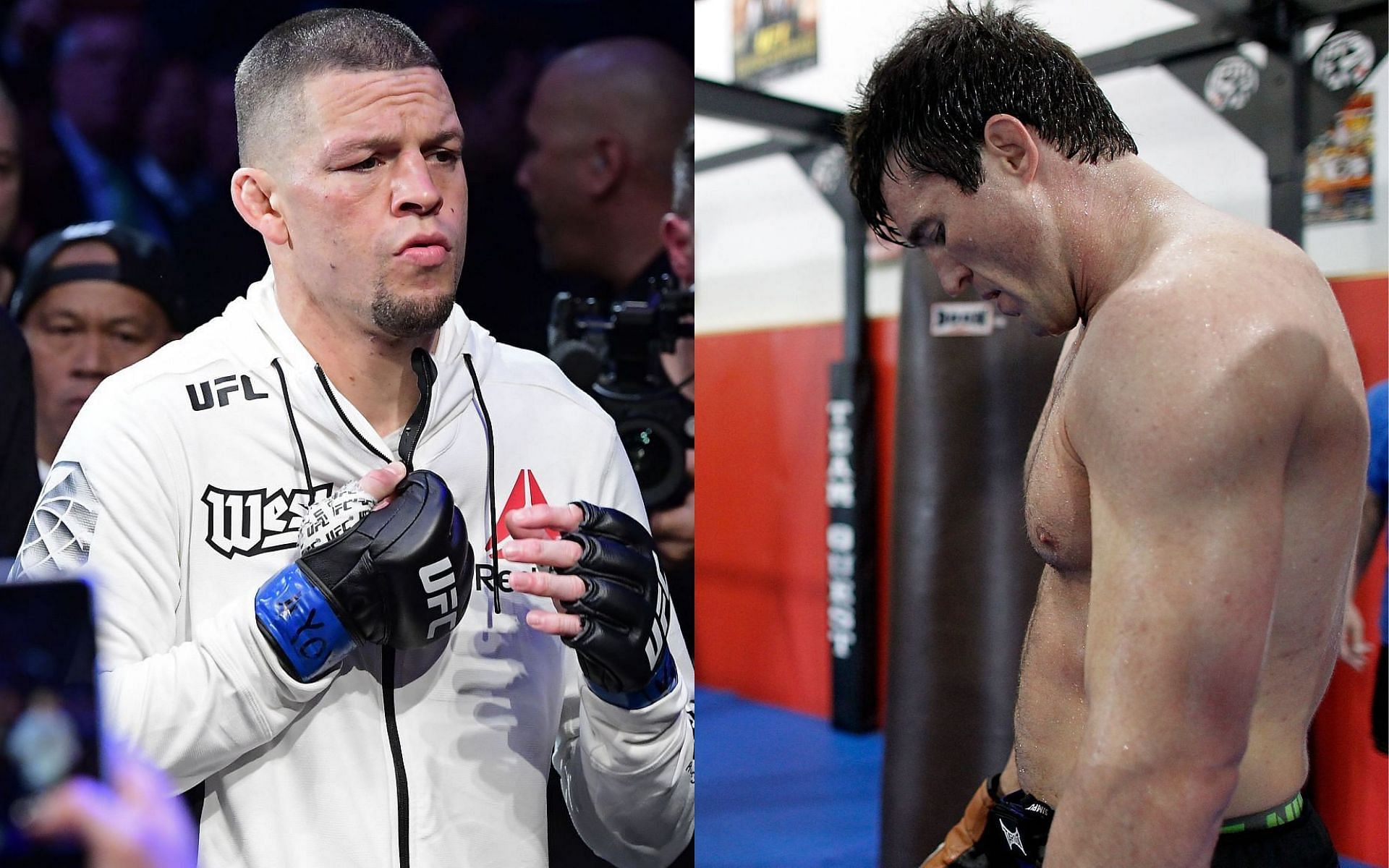 Nate Diaz (left) and Chael Sonnen (right)