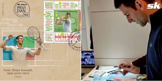 Novak Djokovic becomes first Serbian athlete to feature on country's stamps, honored for his "sporting achievements" & "humanitarian work"