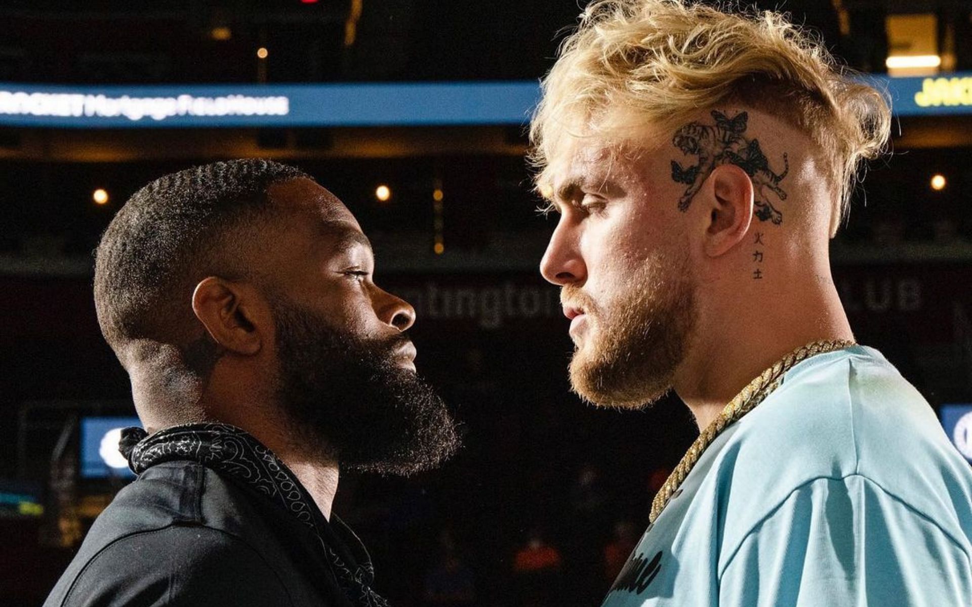 Tyron Woodley (left) and Jake Paul (right) [Image Courtesy: @jakepaul on Instagram]