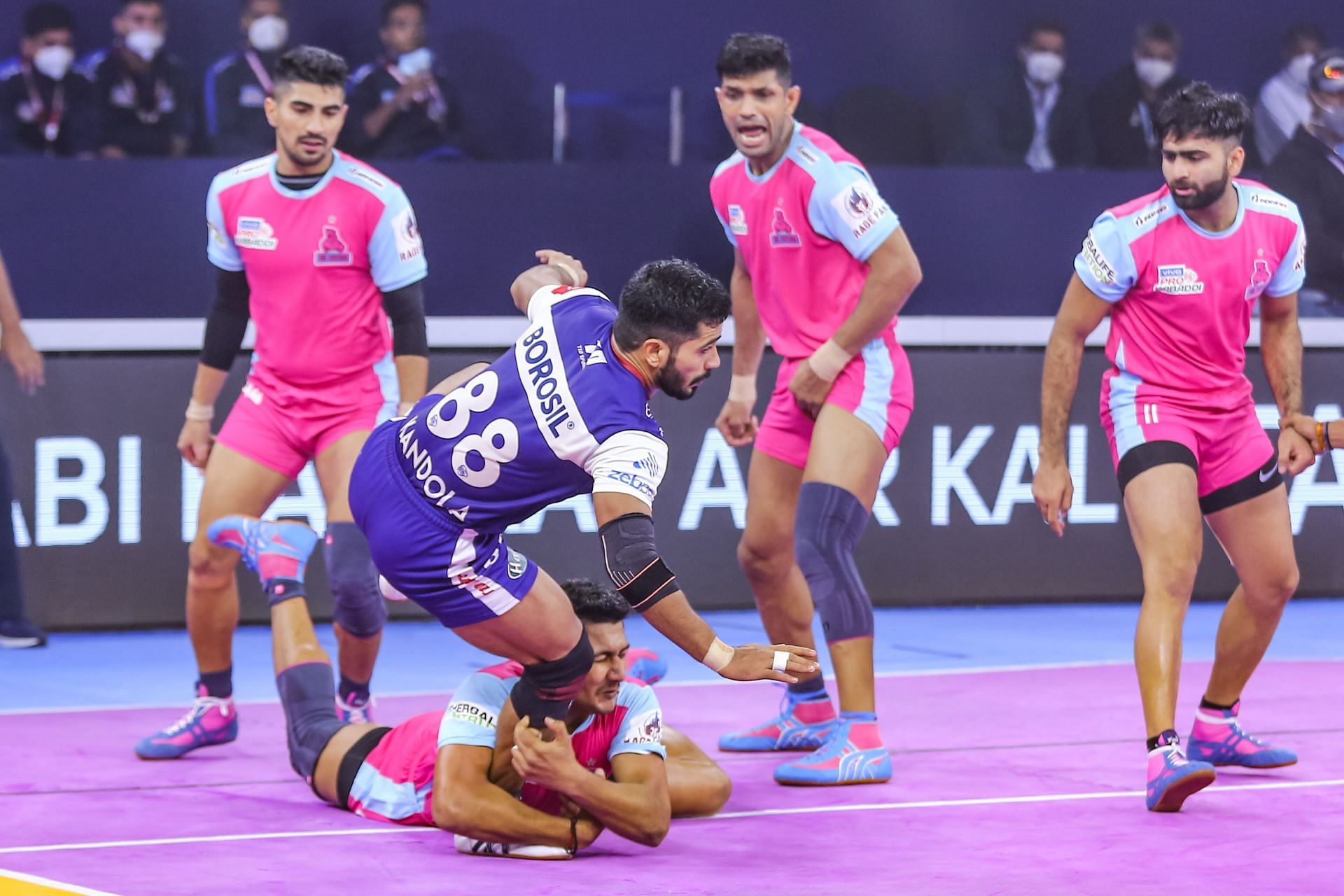 Sahul Kumar gathered 4 Tackle points in his debut match with the Panthers - Image Courtesy: JPP Twiter