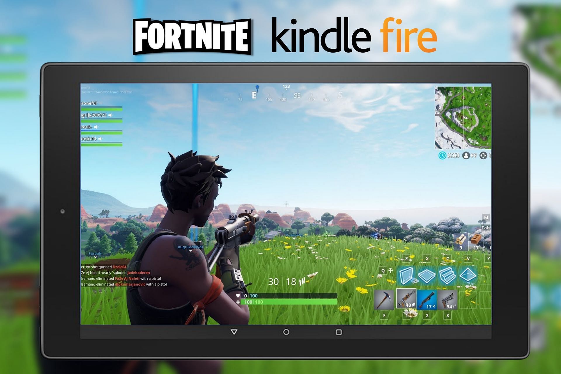 Can players run Fortnite on Kindle Fire tablet? (Image via Sportskeeda)