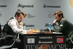 Magnus Carlsen gets away with error after seemingly touching a piece during World Chess Championship