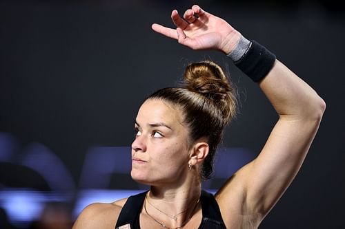 Maria Sakkari at 2021 WTA Finals - Day 7