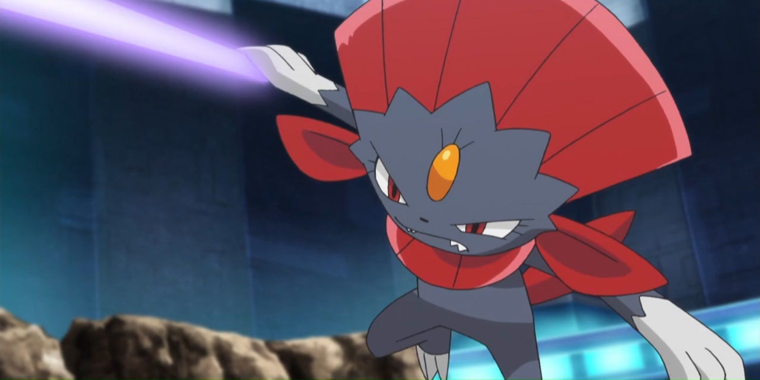 Weavile in the anime. (Image via The Pokemon Company)