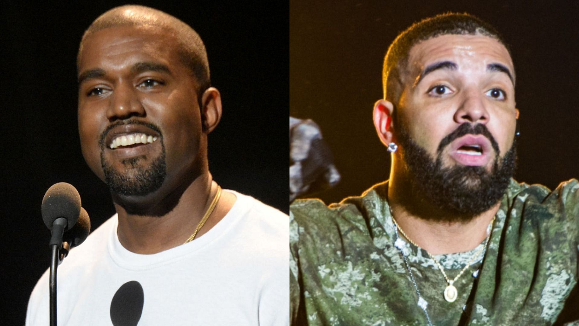 Ye and Drake came together to perform at the Free Larry Hoover concert (Image via Jeff Kravitz/Getty Images and Joseph Okpako/WireImage)