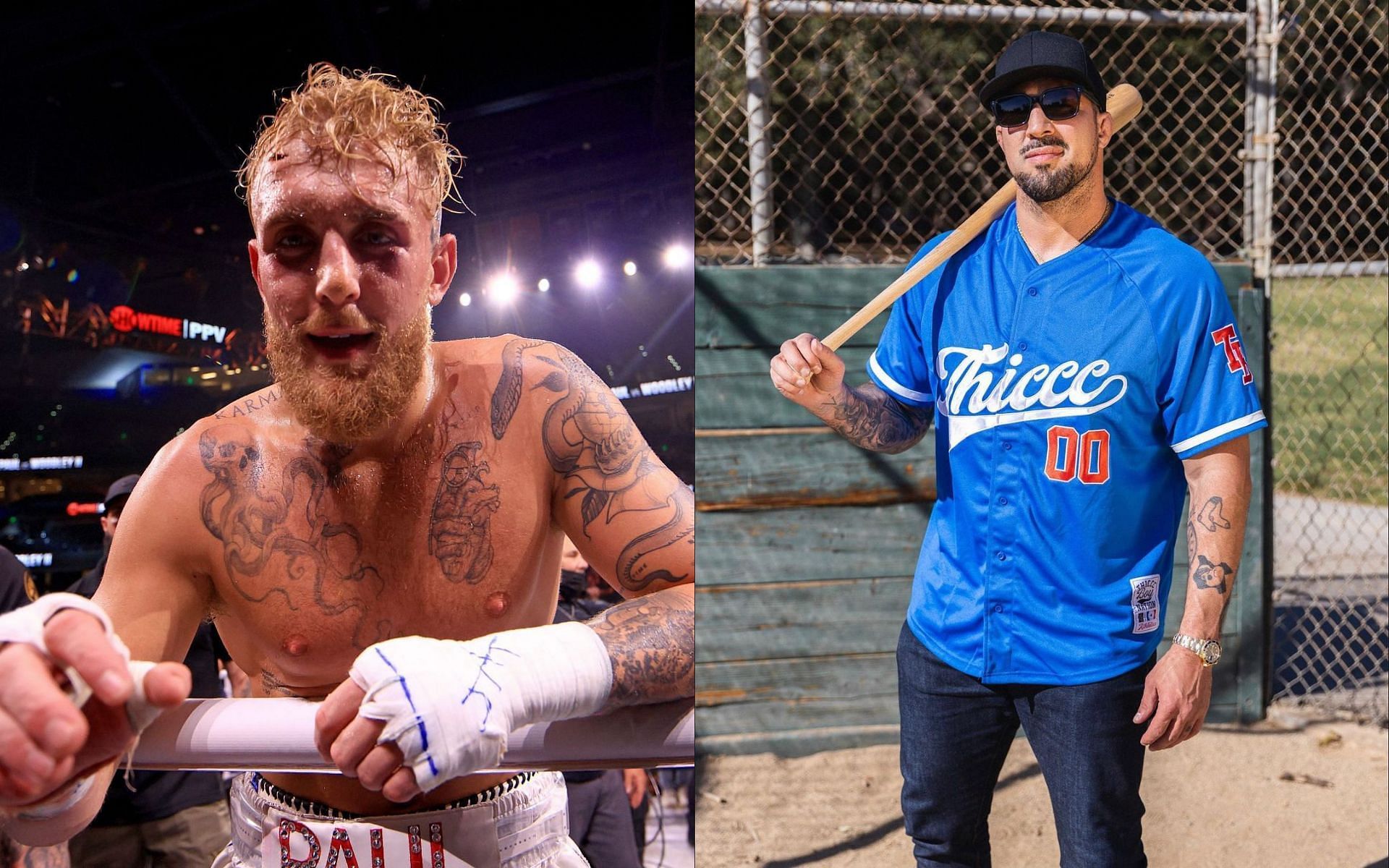 Jake Paul (left) &amp; Brendan Schaub (right) [Image Credits- @brendanschaub on Instagram]