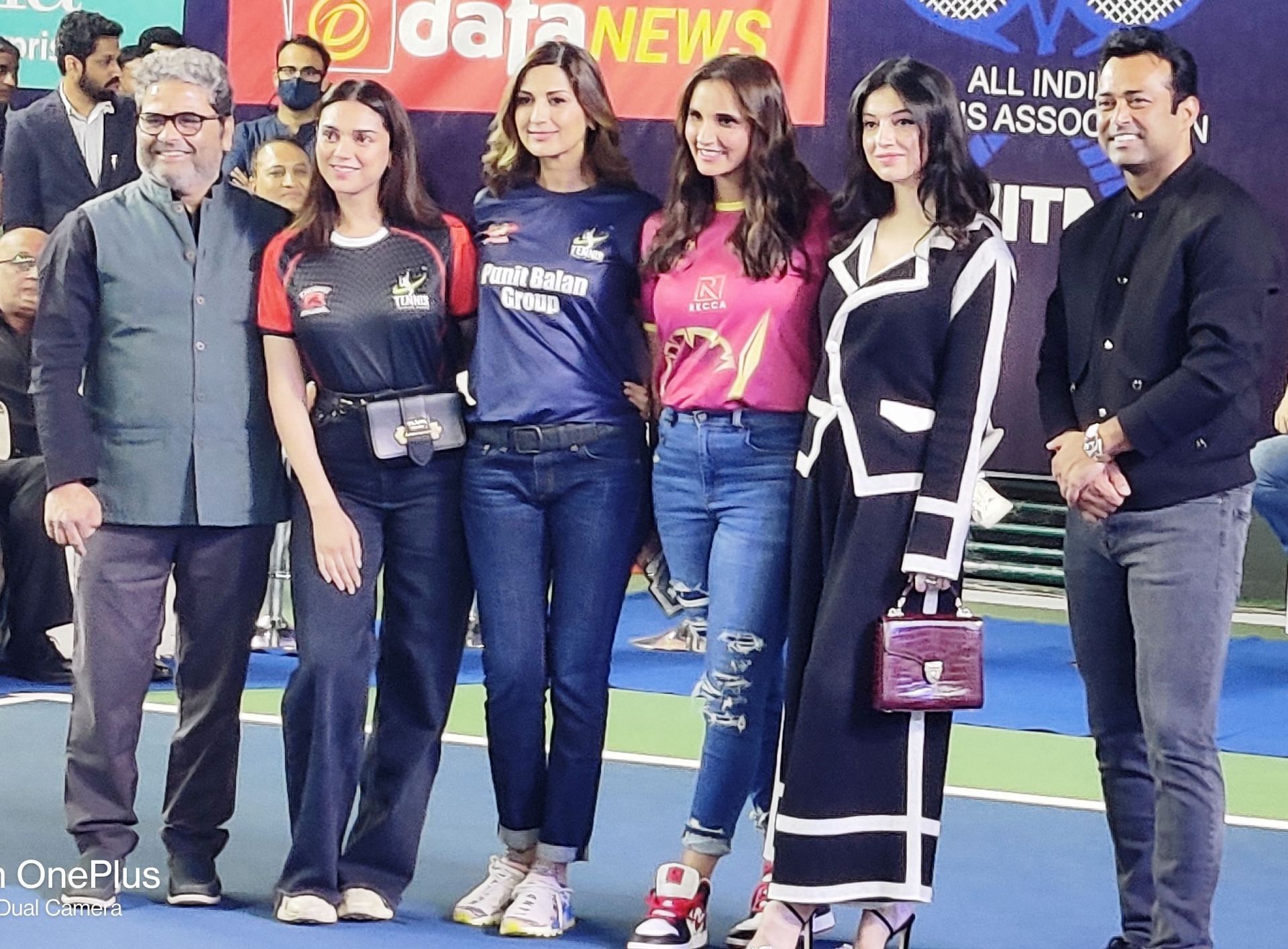 Tennis stars Sania Mirza, Leander Paes and other Bollywood celebrities during the inauguration