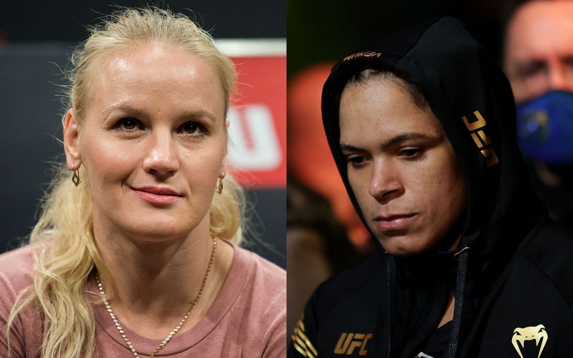 Valentina Shevchenko (left) &amp; Amanda Nunes (right)