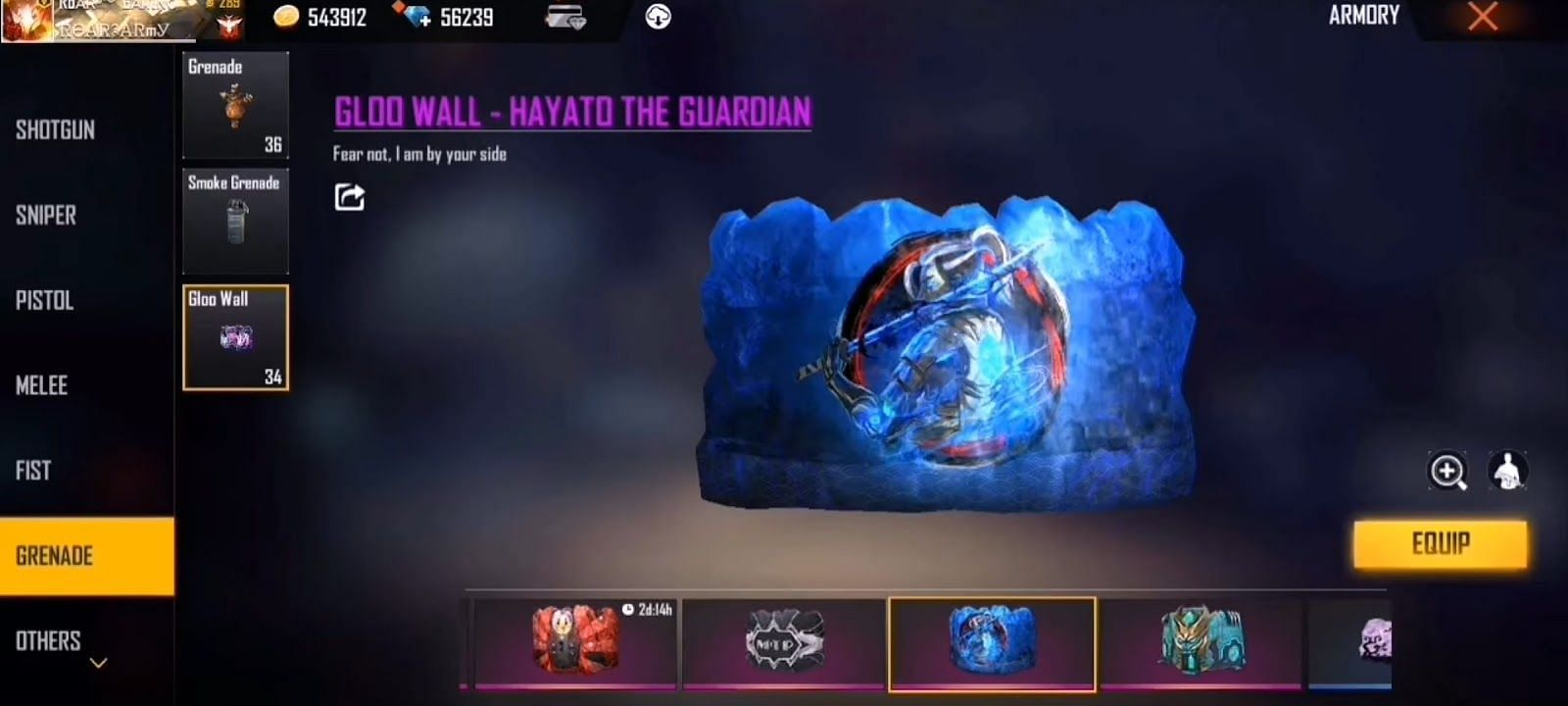 Hayato The Guardian in Free Fire (Image via YouTube/Roar Gaming)