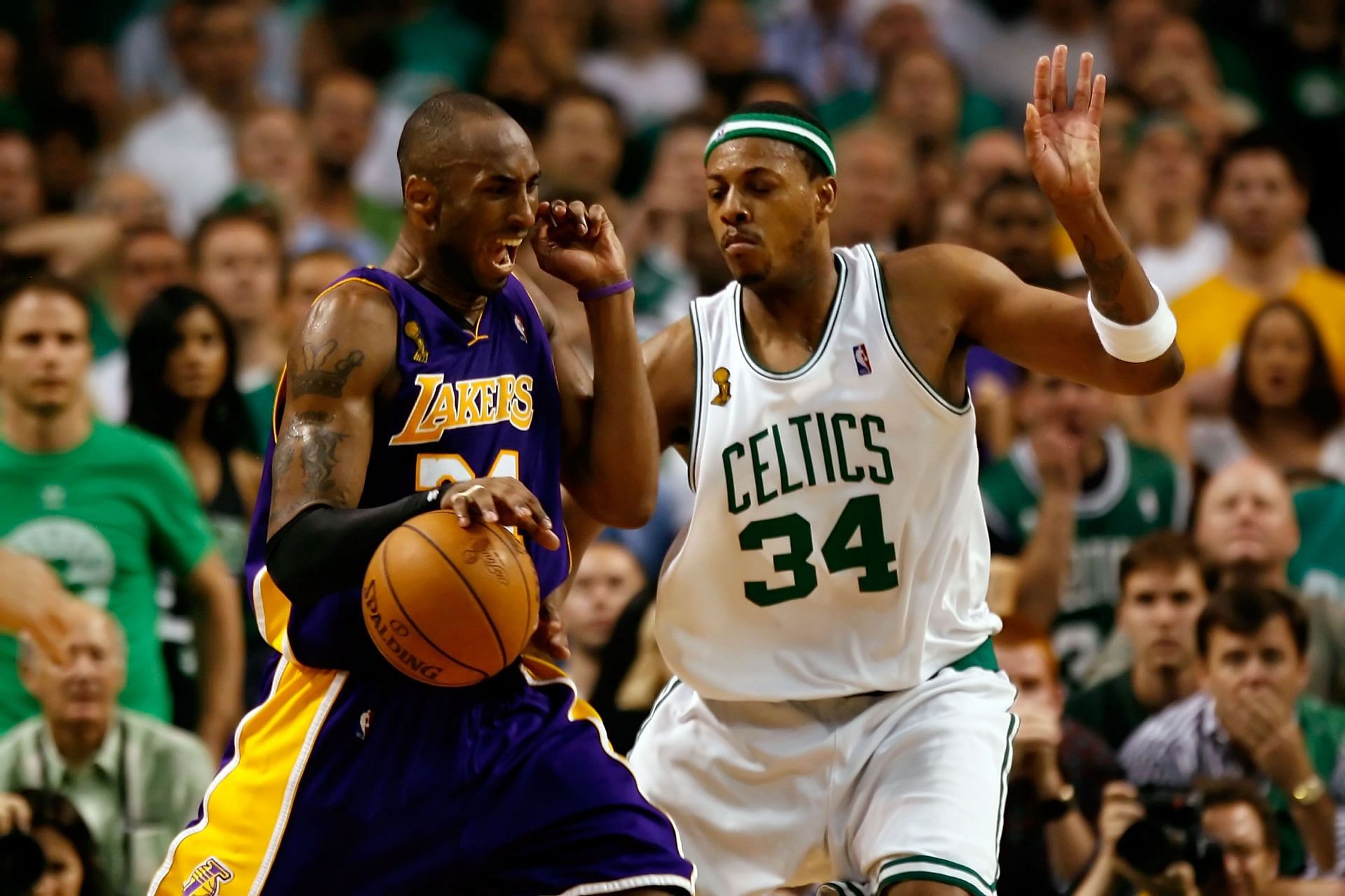 Paul Pierce&#039;s Boston Celtics got the better of Kobe Bryant&#039;s LA Lakers in the 2008 NBA Finals