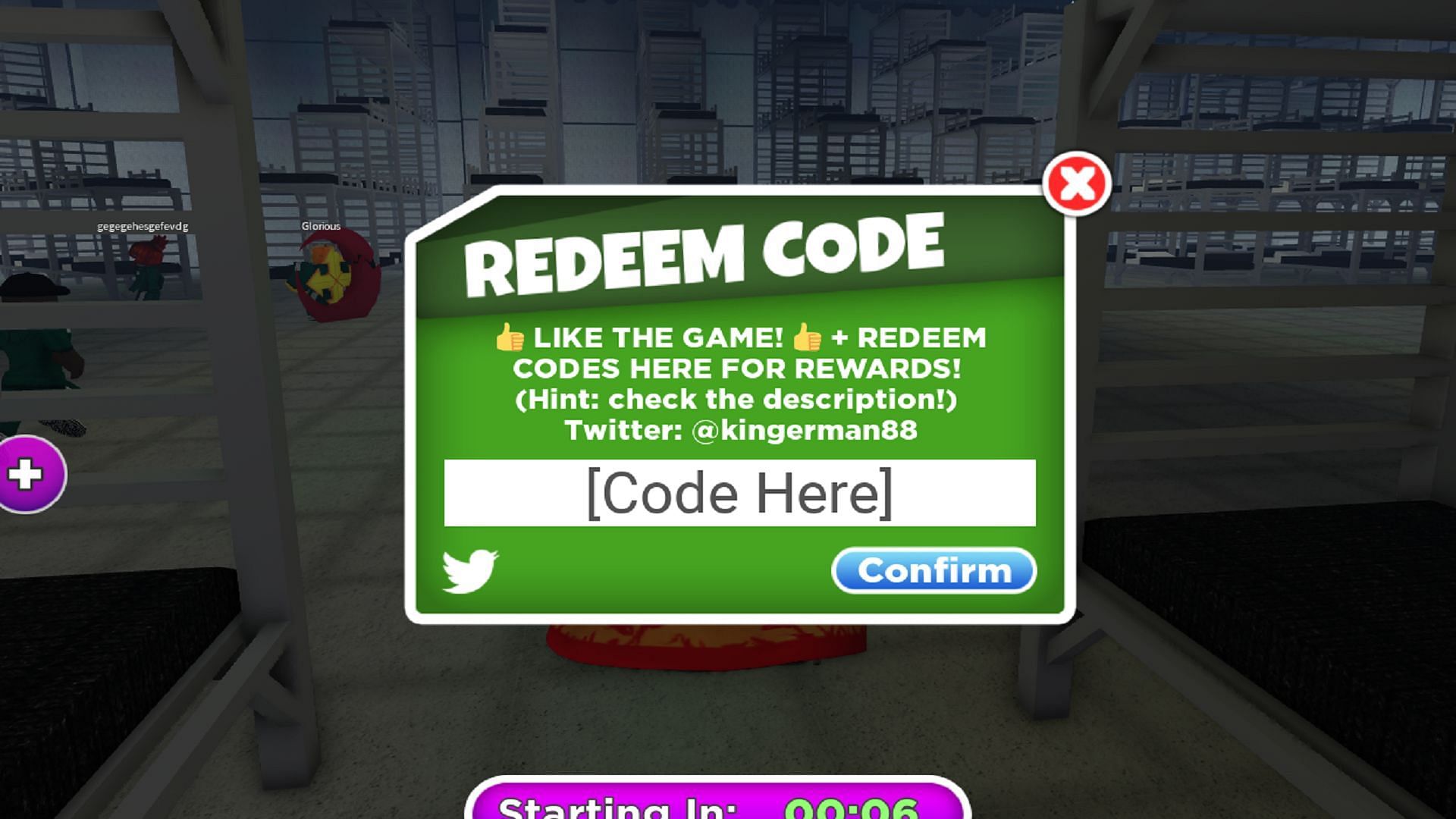 Use the Codes menu to redeem (Image via Sportskeeda)