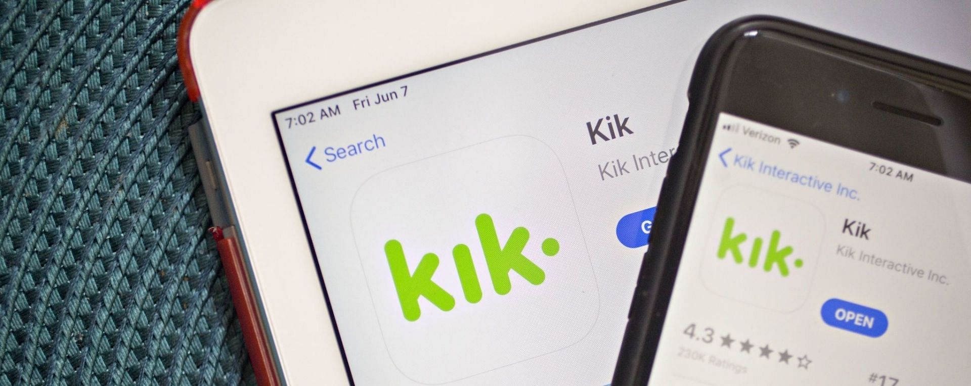 Kik is a free instant messaging app (Image via Andrew Harrer/Getty Images)