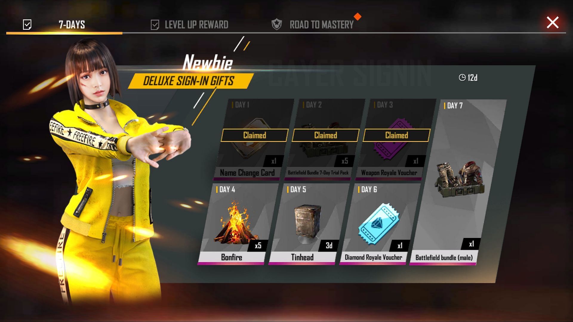New users are given a free name change card (Image via Free Fire)