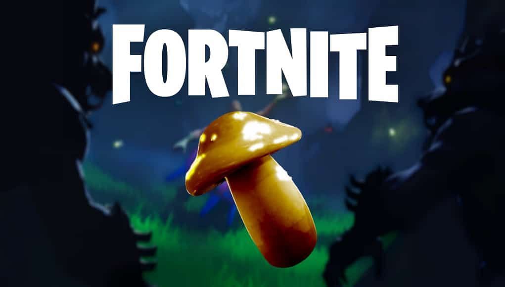 The Mythic Mushroom is an extremely rare find in Fortnite (Image via Epic Games)