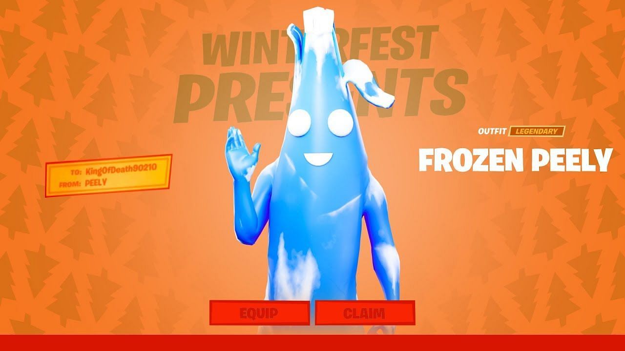 Frozen Peely will be available when the skin thaws (Image via Epic Games)