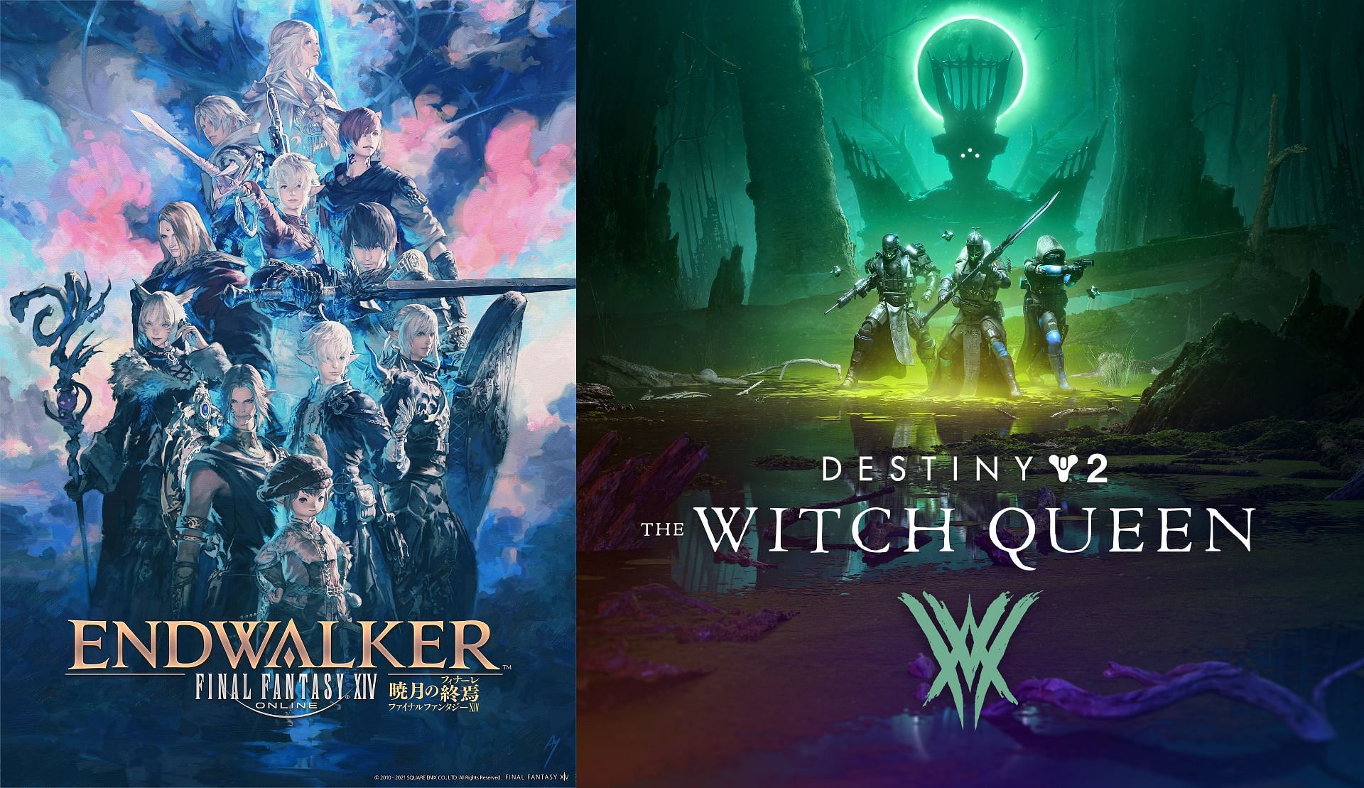 Best MMO games of 2021 (Images by Bungie and Square Enix)