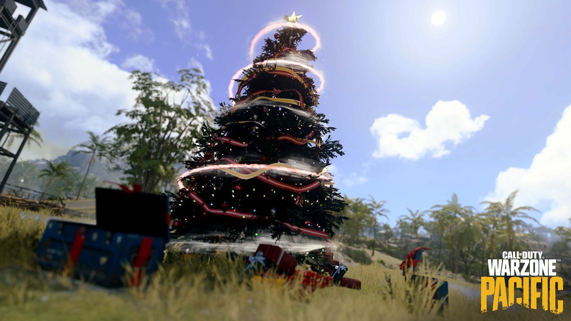 A Festive Fir Tree on Caldera. (Image via Activision)