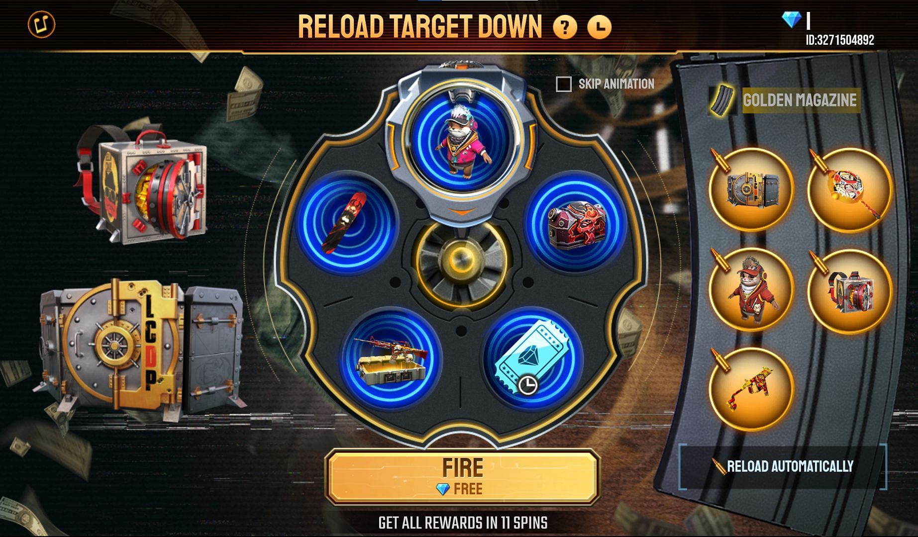 The first spin is available for free (Image via Free Fire)