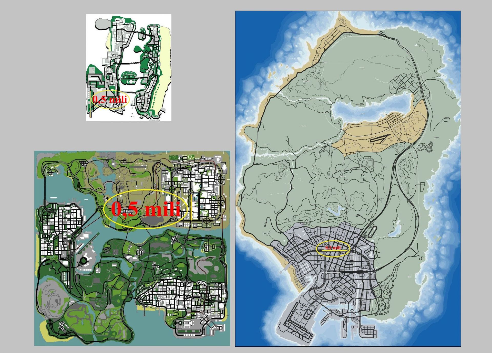 Some size comparisons (Image via GTAForums)