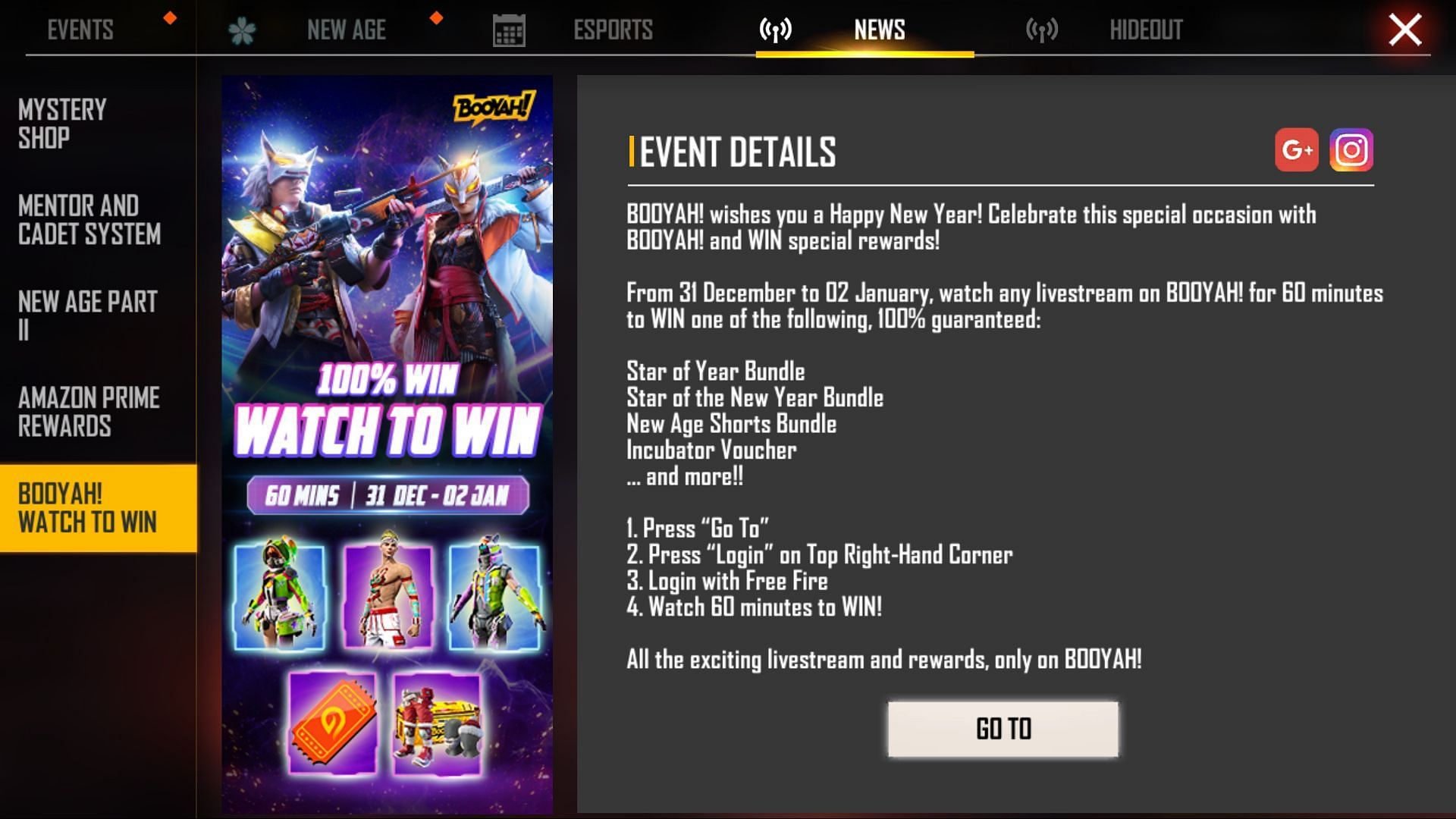 The present Booyah event (Image via Free Fire)