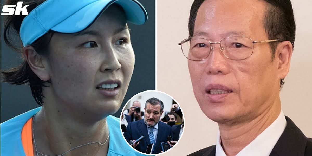 Ted Cruz (inset) praised the WTA for their support of Chinese athlete Peng Shuai