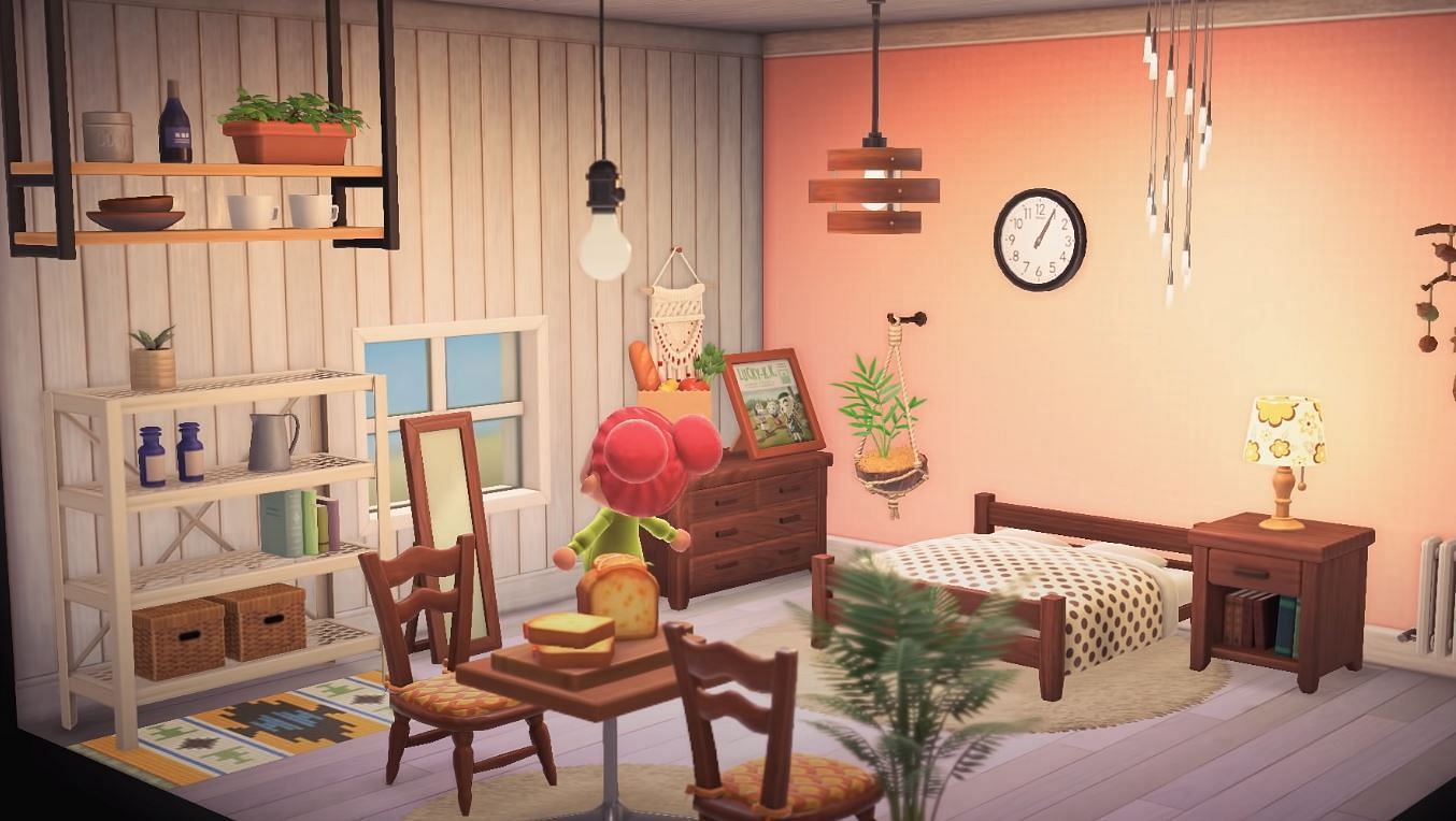 Accent walls can be used to spice up a room in Animal Crossing (Image via Nintendo)
