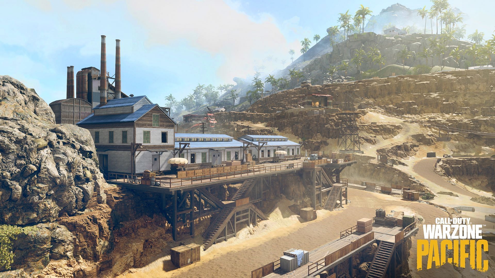 The Phosphate mines region in Call of Duty:Warzone&#039;s new map, Caldera (image via Raven Software)