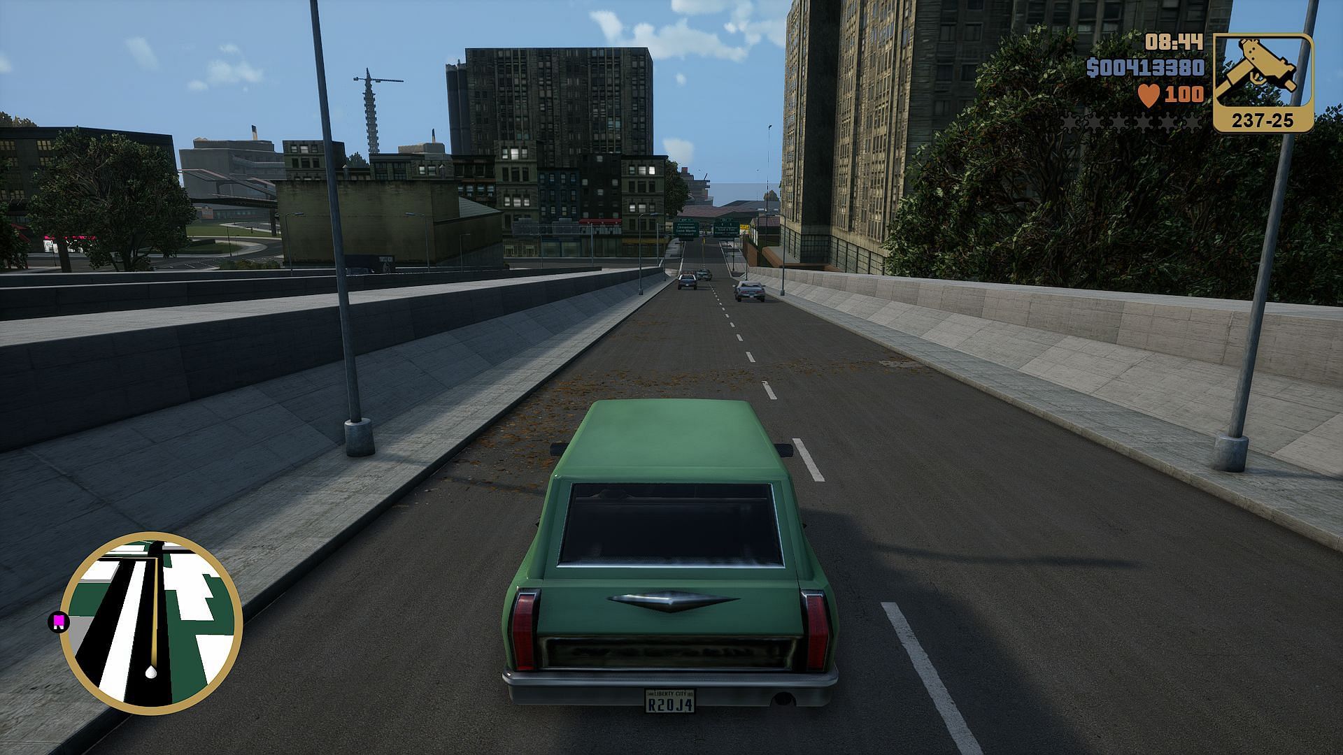 An example of GTA 3&#039;s better road textures (Image via Nexus Mods)