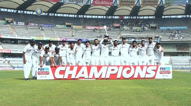 [Watch] India lift trophy after beating New Zealand 1-0 in 2-match Test series