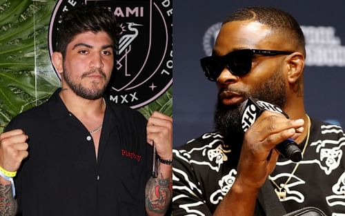 Dillon Danis (left); Tyron Woodley (right)