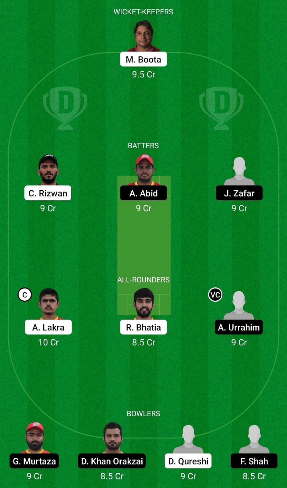 EMB vs ABD Dream11 Team - 1