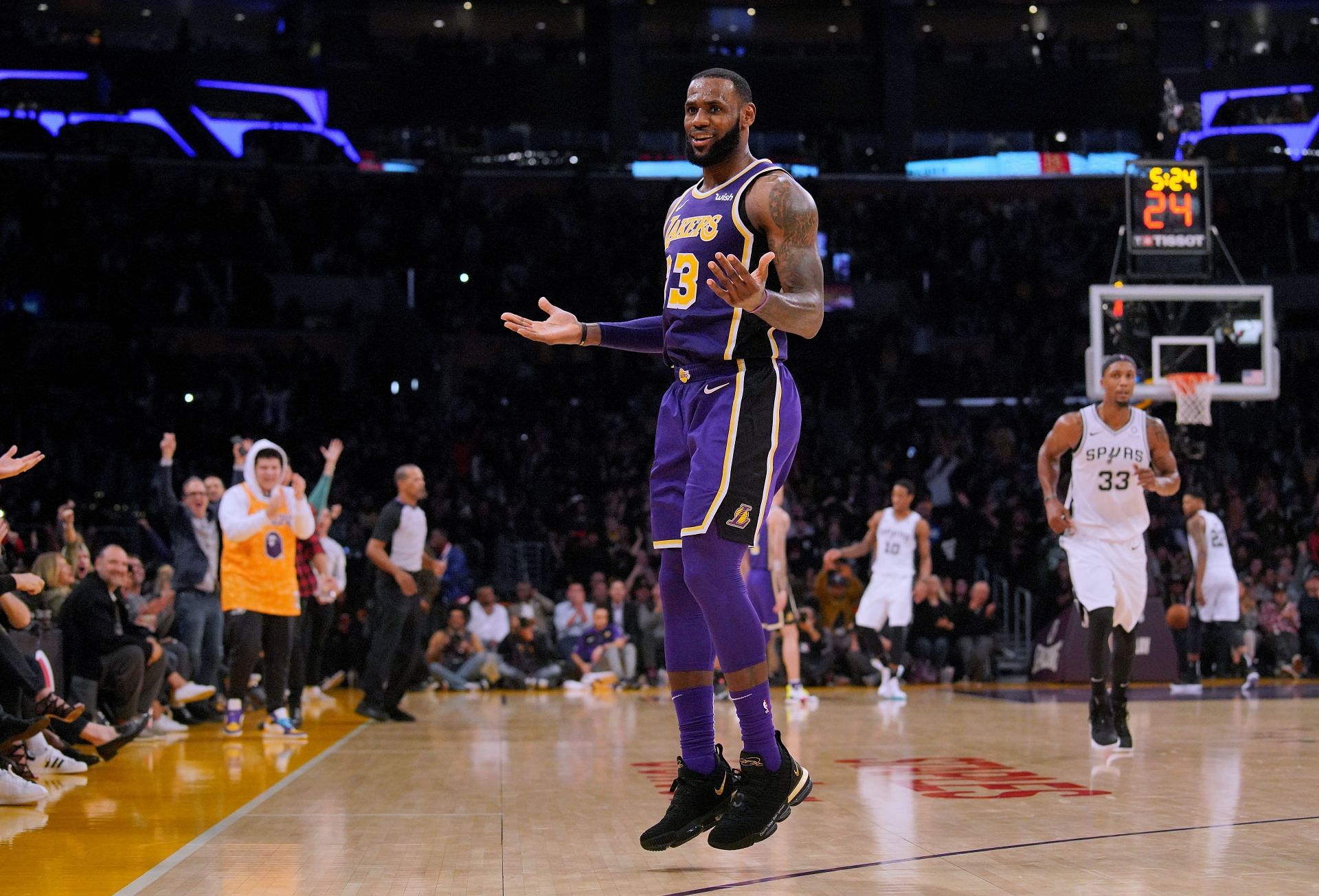 LeBron James during San Antonio Spurs v LA Lakers - 2019-20 NBA season