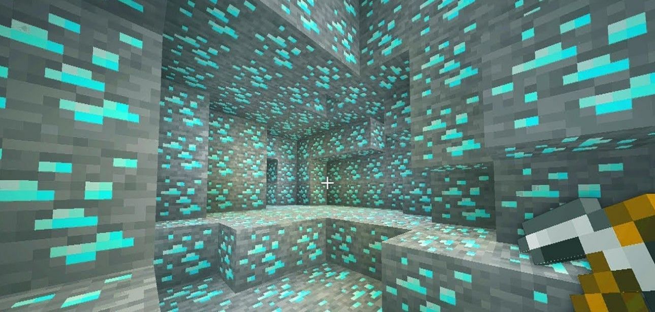 minecraft diamond cave