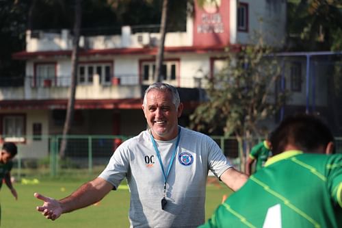 Jamshedpur FC's Owen Coyle in a training session before the match against Odisha FC (Image Courtesy: Jamshedpur FC)