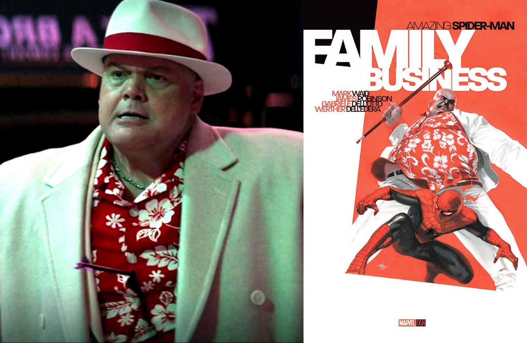 Kingpin in Hawkeye and the comic (Image via Marvel)