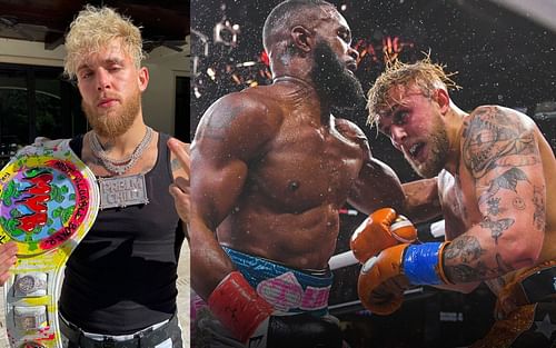 Jake Paul revealed that he'll wear the most expensive shorts ever worn inside a boxing ring in his upcoming fight against Tyron Woodley. [Credits: @MichaelBensonn via Twitter, @espnmma via Instagram]