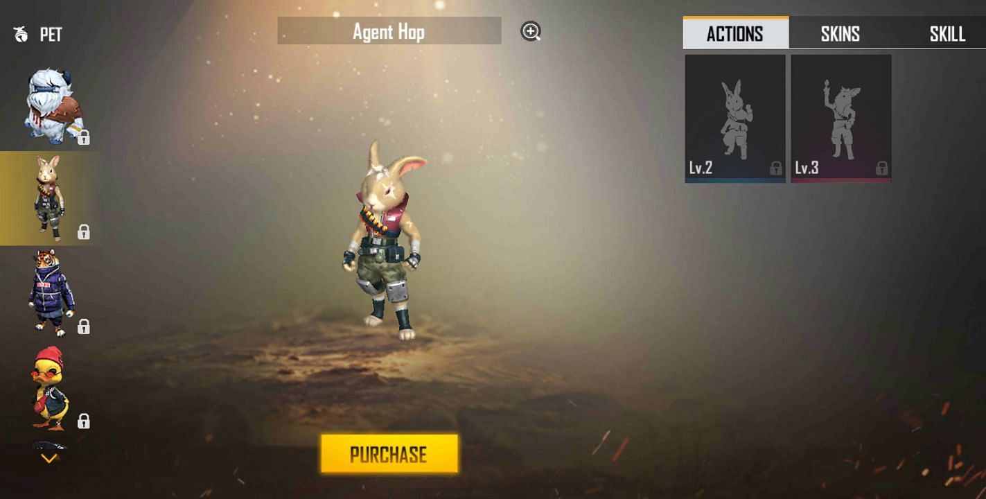 &quot;Purchase&quot; option below the pet (Image via Free Fire)