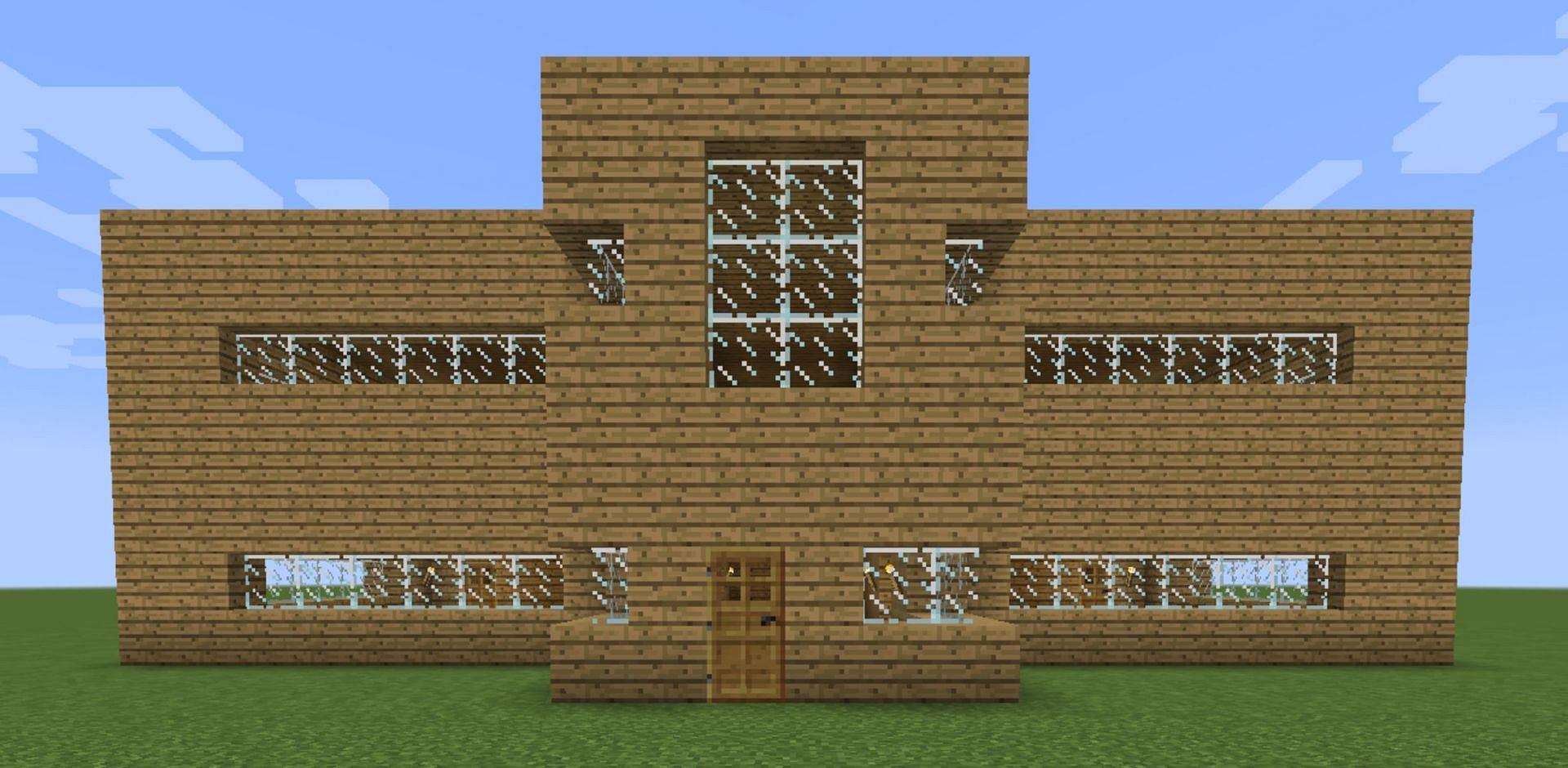 Having a cool base is a plus in Minecraft, but one should master the basics first (Image via Mojang)