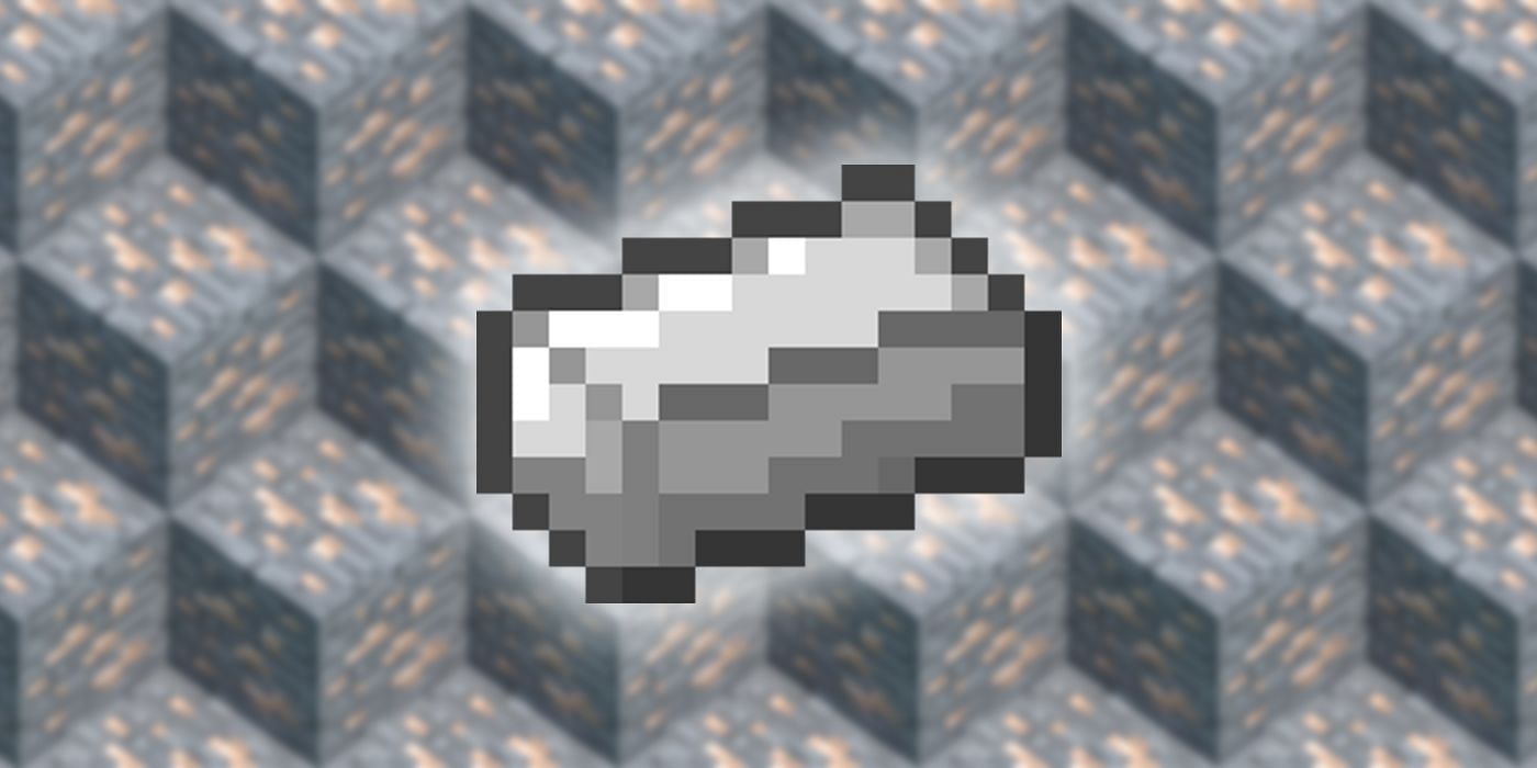 Sin hierro en bruto, los lingotes de hierro son mucho más difíciles de obtener en Minecraft (Imagen a través de Mojang)