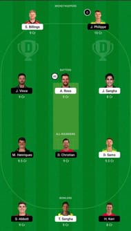 THU vs SIX Dream11 Team - 1
