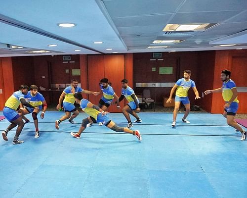 The Tamil Thalaivas players train ahead of the season - Image Courtesy: Twitter