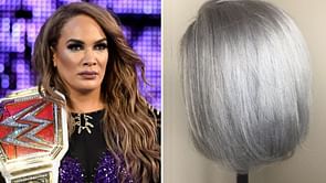 Nia Jax shows off new look with a gray hair wig
